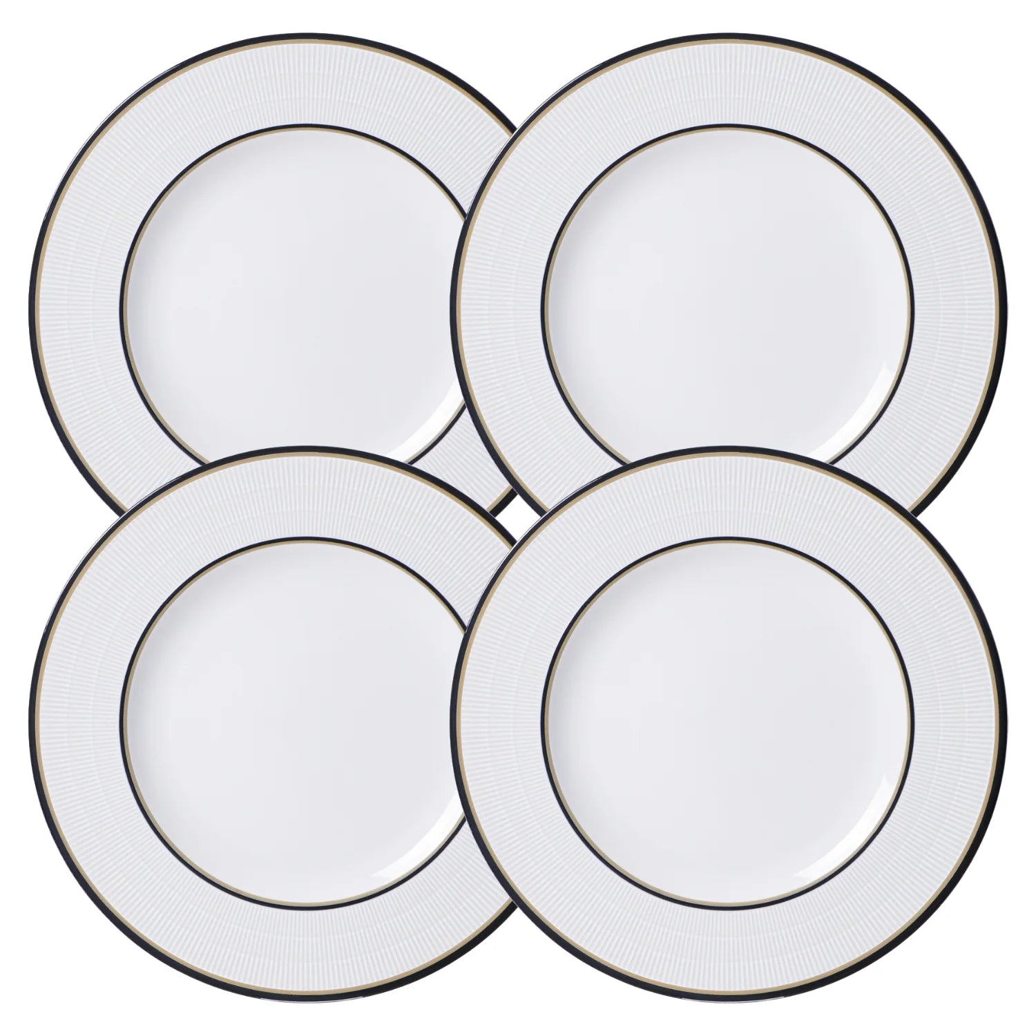 Kit 4 Pratos Fundos em Porcelana Sienna Morallo™