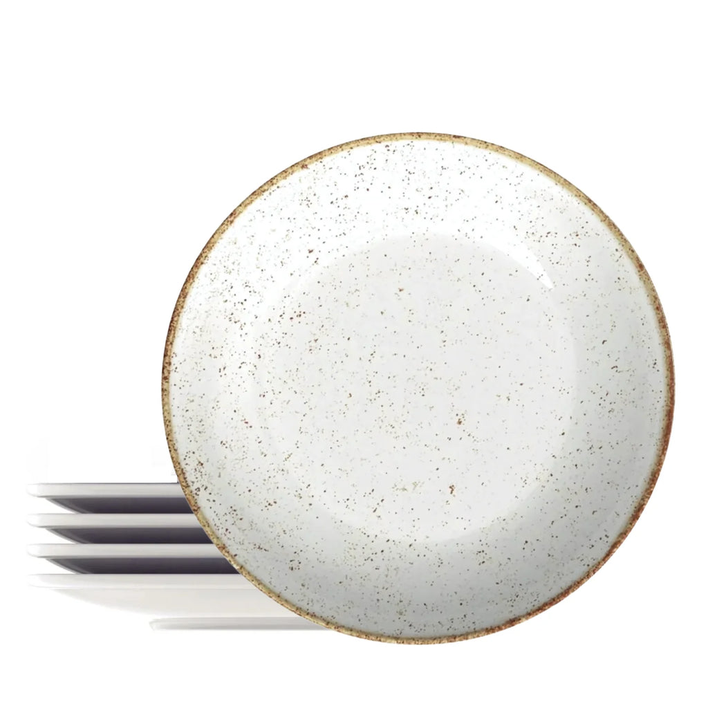 Jogo de 6 peças de Prato Raso Rustico Marrom em Porcelanato Morallo™