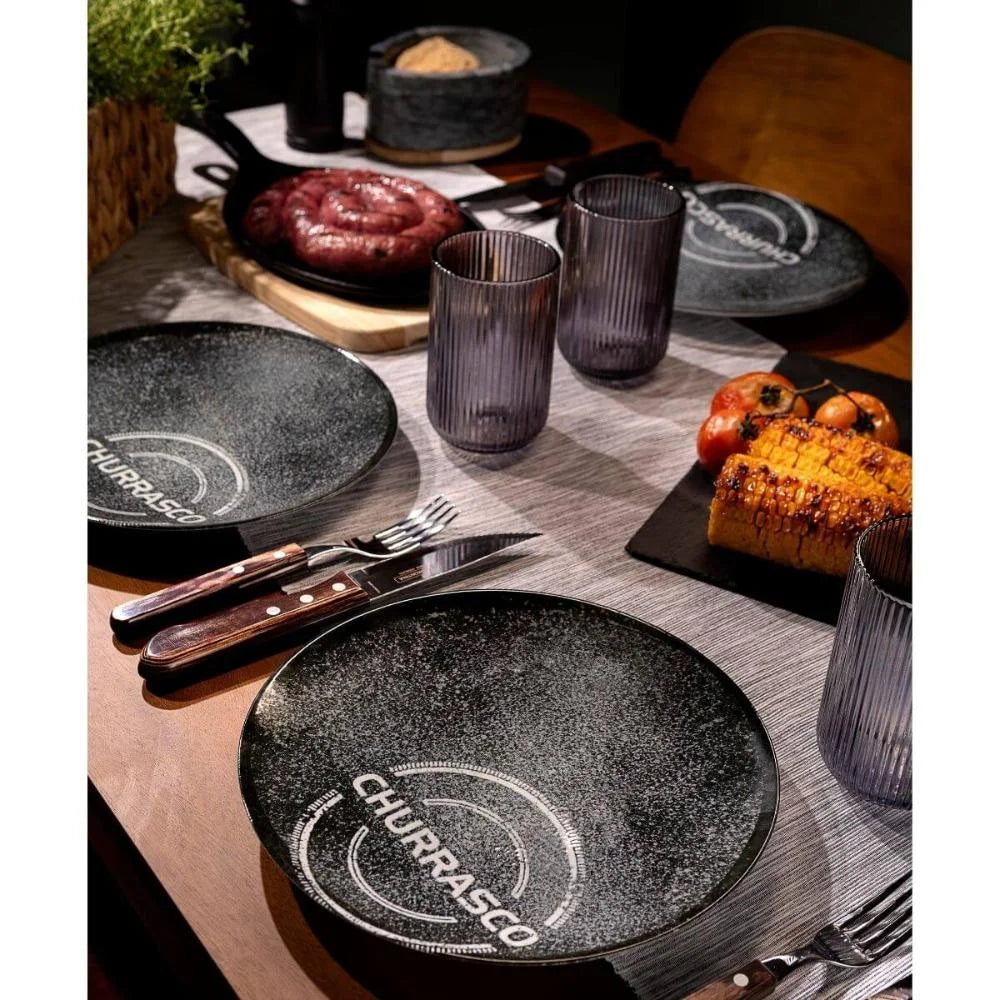 Jogo 6 Pratos para Churrasco Carbon Morallo Grill™