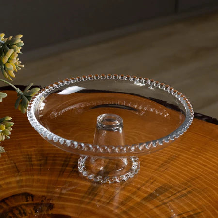 Prato com Pé Wolff Pearl de Cristal Morallo Home™