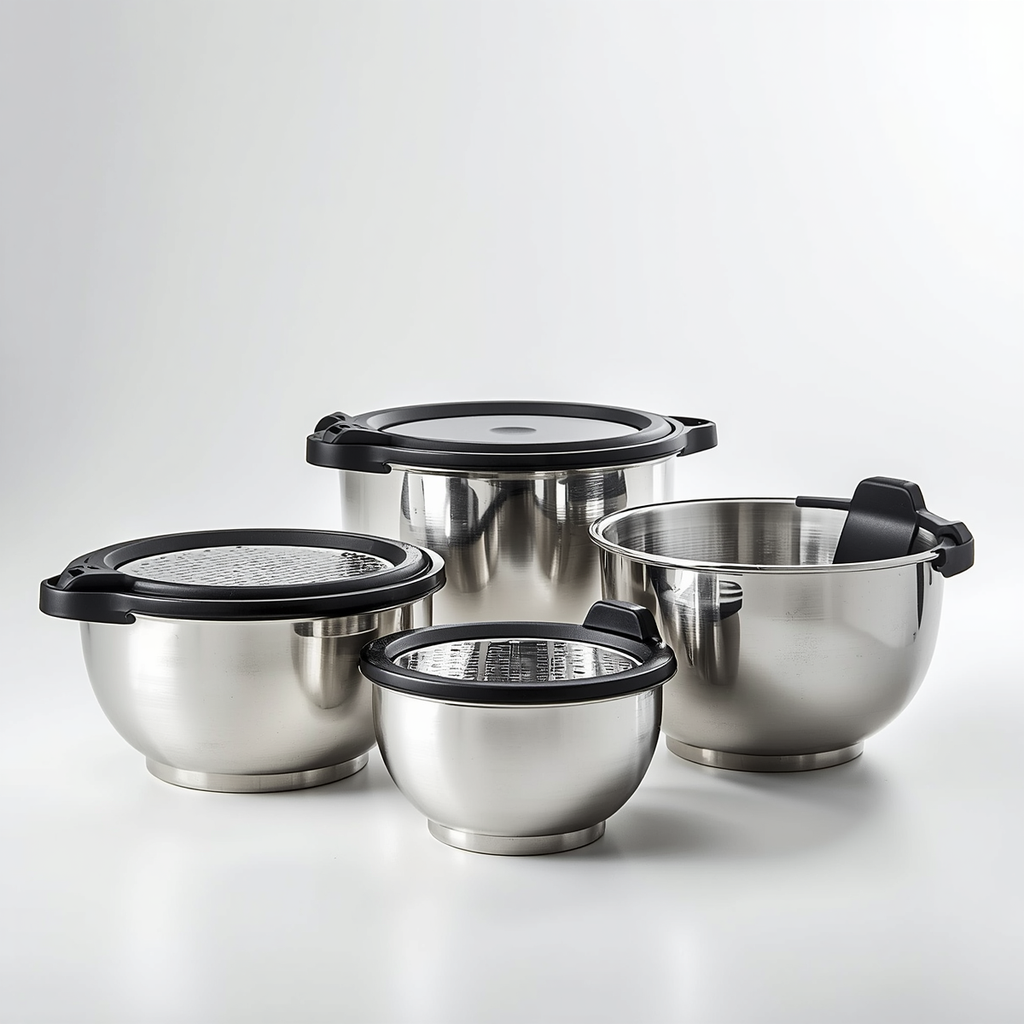 Tigela Multifuncional em Aço Inox com Tampa Raladora Morallo Nobile™