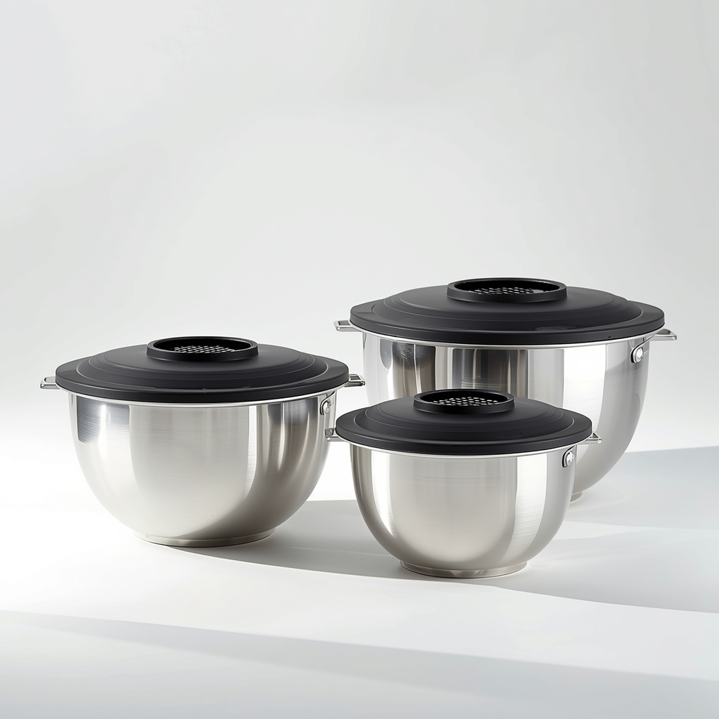 Tigela Multifuncional em Aço Inox com Tampa Raladora Morallo Nobile™