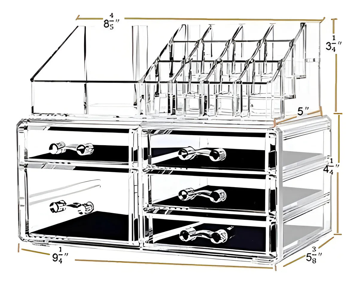 Organizador de Maquiagens em Acrílico com 5 Gavetas Morallo Lume