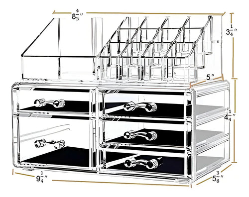 Organizador de Maquiagens em Acrílico com 5 Gavetas Morallo Lume