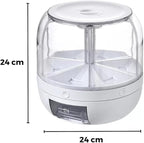 Dispenser Giratório para Grãos e Cereais com 6 Divisões Morallo Essenza