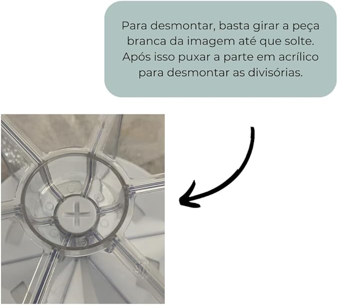 Dispenser Giratório para Grãos e Cereais com 6 Divisões Morallo Essenza