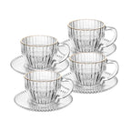Conjunto 4 Xícaras de Café Wolff Imperatriz de Cristal com Fio de Ouro Morallo™