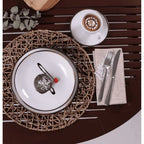 Kit 4 Pratos de Sobremesa em Porcelana Canyon Morallo Canyon™