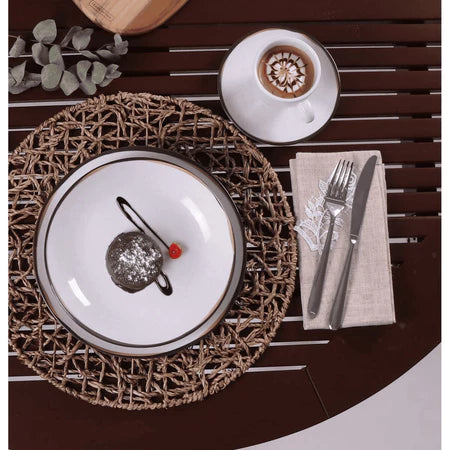 Kit 4 Pratos de Sobremesa em Porcelana Canyon Morallo Canyon™