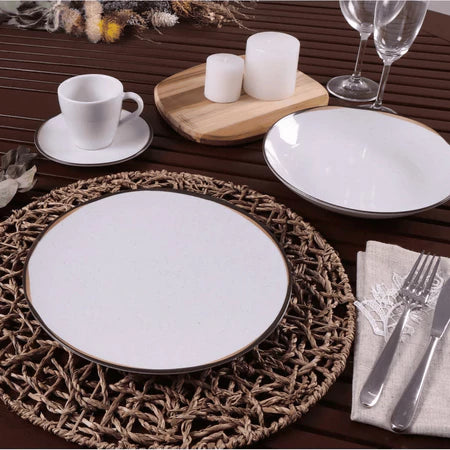 Kit 4 Pratos de Sobremesa em Porcelana Canyon Morallo Canyon™