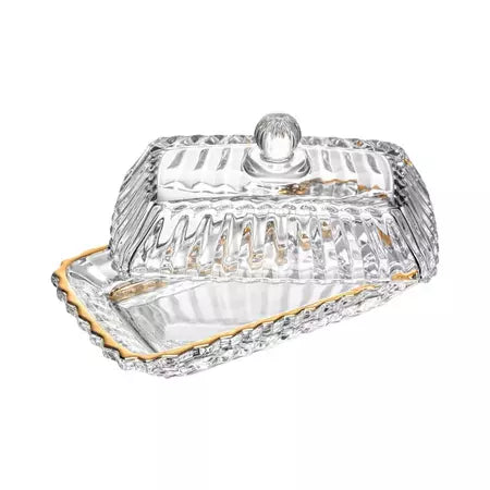 Manteigueira Wolff Império de Cristal com Fio de Ouro Morallo™