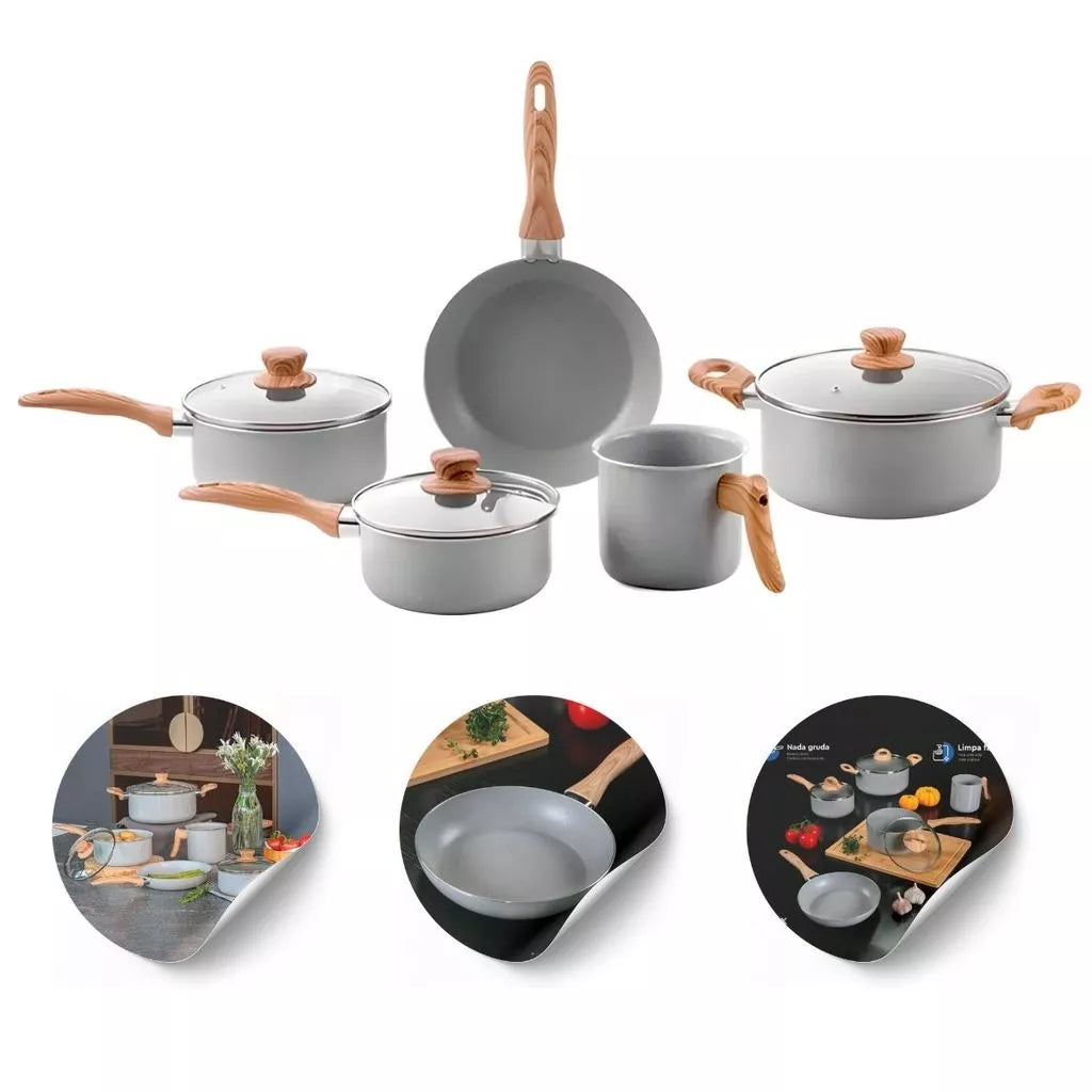Jogo de Panelas Antiaderente Ceramic Life 5 Peças Morallo Essenza™