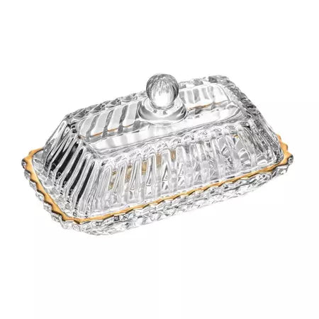 Manteigueira Wolff Império de Cristal com Fio de Ouro Morallo™